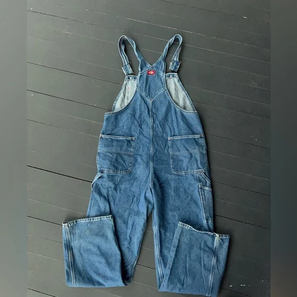 Dickies Classic Blue Denim Overalls - Picture 10 of 11